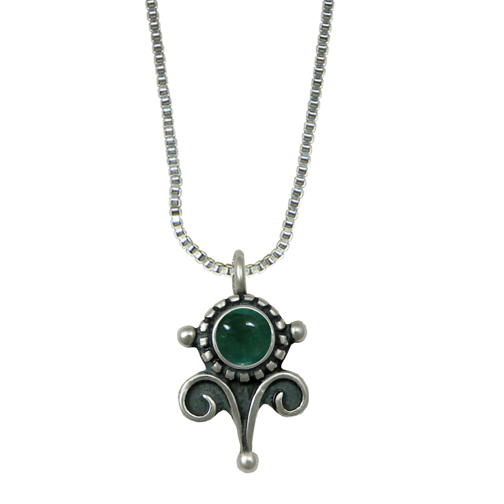 Sterling Silver Little Fluorite Pendant Necklace
